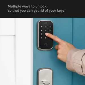 Yale Assure Lock 2 Keypad with Wi-Fi Connect Bridge for Extended Battery Life, Black Suede Deadbolt for Vacation Rental Hosts, YRD410-CB1-BSP view 3