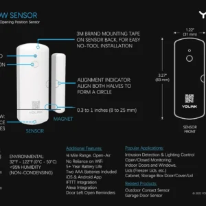YoLink Home Security System, Wireless Smart DIY Alarm System, with App/Email/Limited SMS Alert, 5 Pieces-Kit (Speaker Hub, Door Window Sensor, Motion Sensor, AlarmFob), 2.4GHz Wi-Fi Required view 7