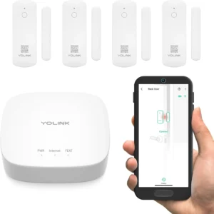 YoLink LoRa Smart Door Sensor Starter Kit: - 1/4 Mile Open-Air Range, Door Left-Open Reminders,5 Years Battery Life, SMS/Text, Email & App Alerts, Alexa, IFTTT, Home Assistant view 1