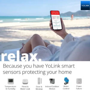 YoLink LoRa Smart Door Sensor Starter Kit: - 1/4 Mile Open-Air Range, Door Left-Open Reminders,5 Years Battery Life, SMS/Text, Email & App Alerts, Alexa, IFTTT, Home Assistant