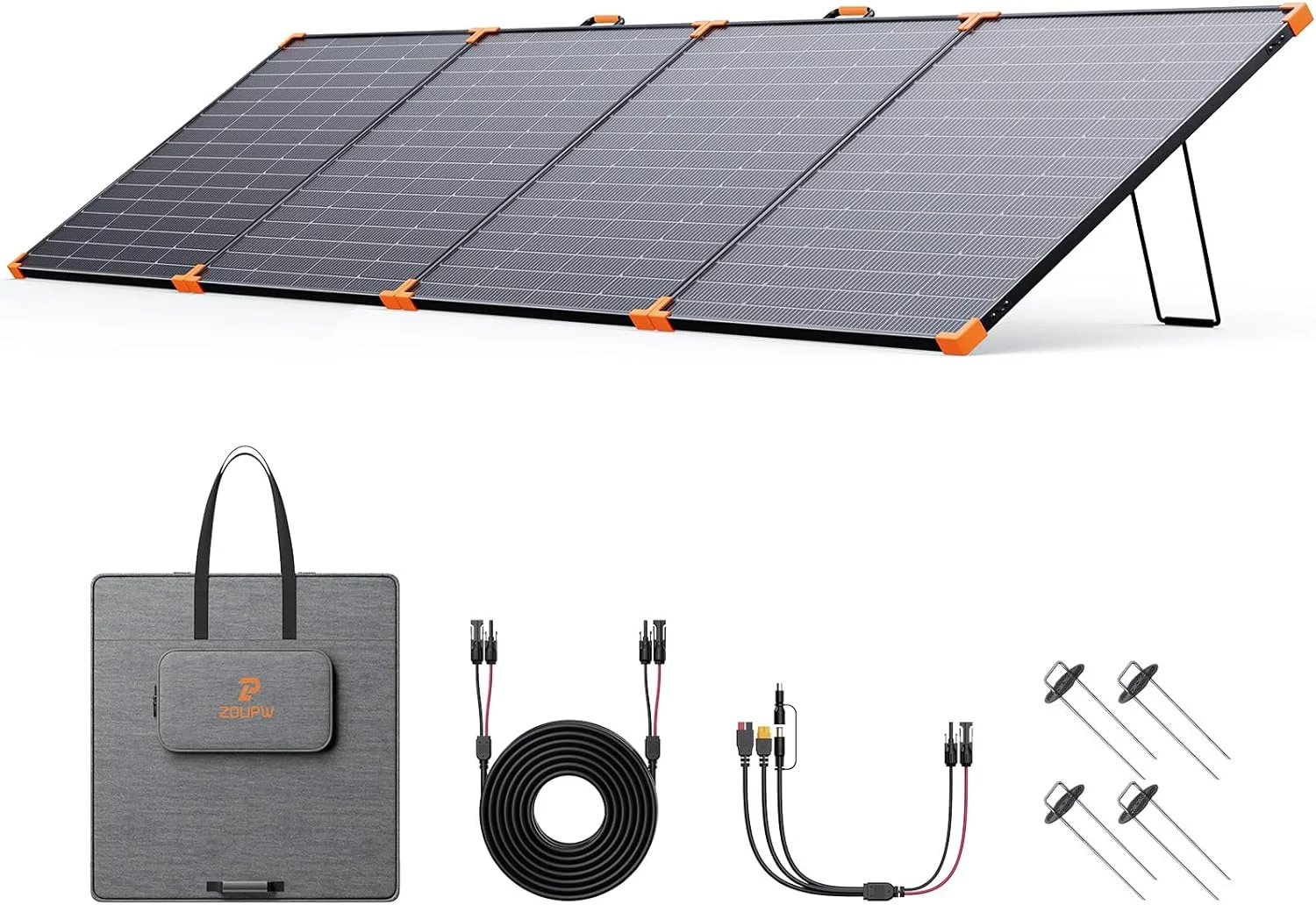 ZOUPW 450W N-Type Portable Solar Panel charging EcoFlow Delta