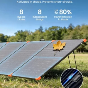 ZOUPW 450W Portable Solar Panel,38V N-Type 16BB 25% High Efficiency Foldable Solar Charger for EcoFlow Delta/Anker C1000/Jackery/Bluetti Elite 100,IP68 Waterproof for Offgrid RV Power Backup view 4